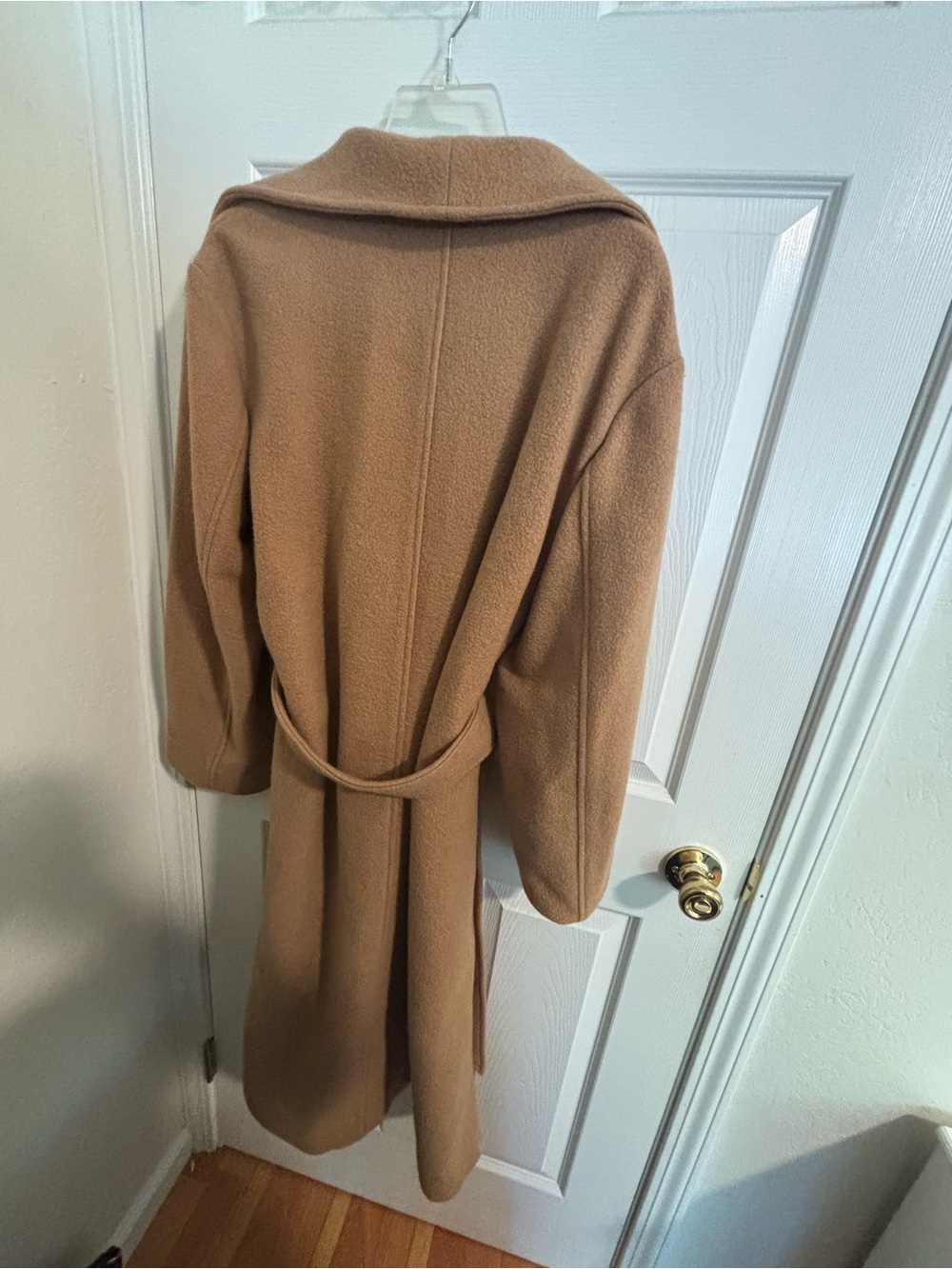 NWT Club Monaco Camel Wrap Trench Coat with Self Tie - Picture 3 of 6